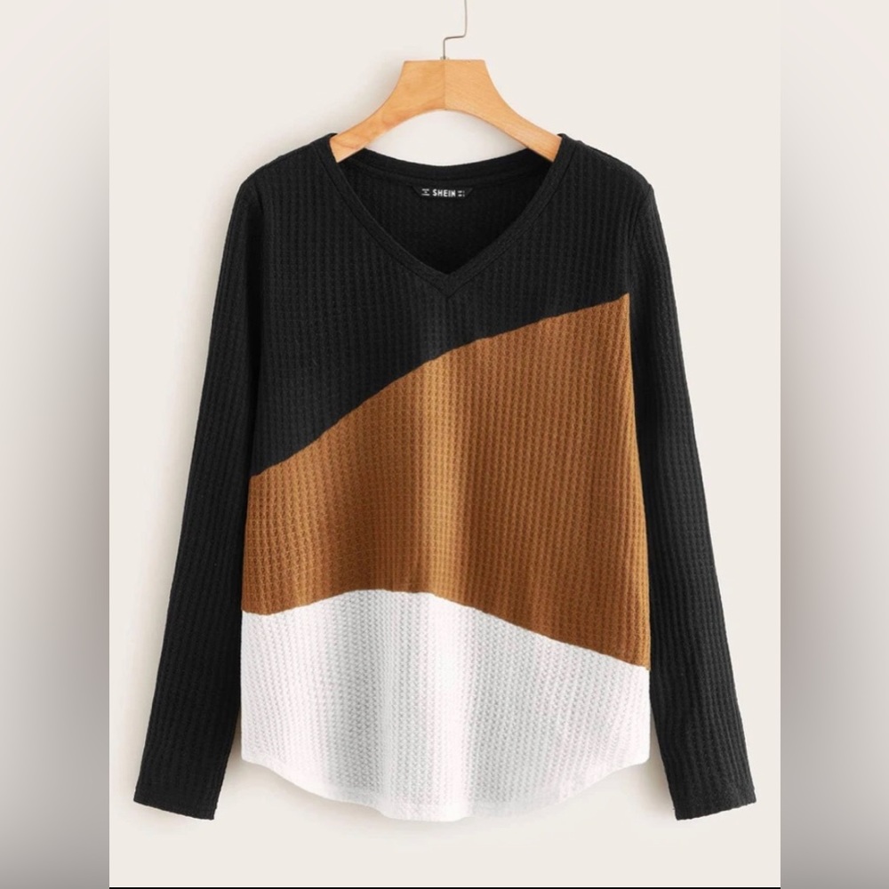 3x waffle knit sweater from shein